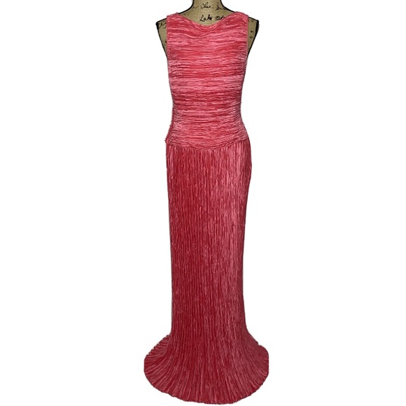 Mary McFadden Dresses & Skirts - Mary McFadden Pink Pleated Gown
